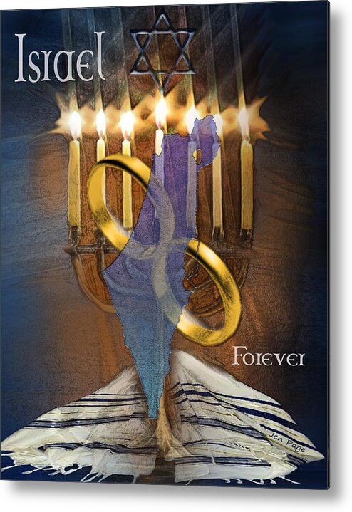 Israel Forever Metal Print featuring the painting Israel Forever by Jennifer Page