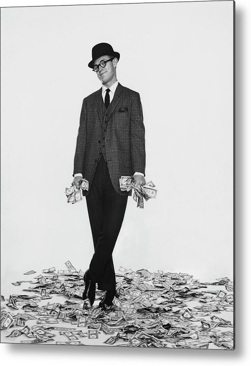 Fashion Metal Print featuring the photograph J. Kittlewood Thaxter IIi Standing On A Pile by Chadwick Hall