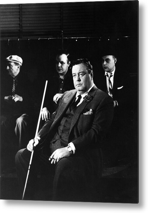 The Hustler Metal Print featuring the photograph Jackie Gleason in The Hustler by Silver Screen