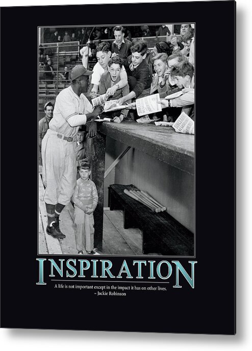 Retro Images Archive Metal Print featuring the photograph Jackie Robinson Inspiration by Retro Images Archive