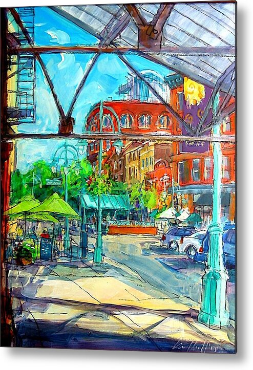 Milwaukee's Third Ward Metal Print featuring the painting Jennaro's View by Les Leffingwell