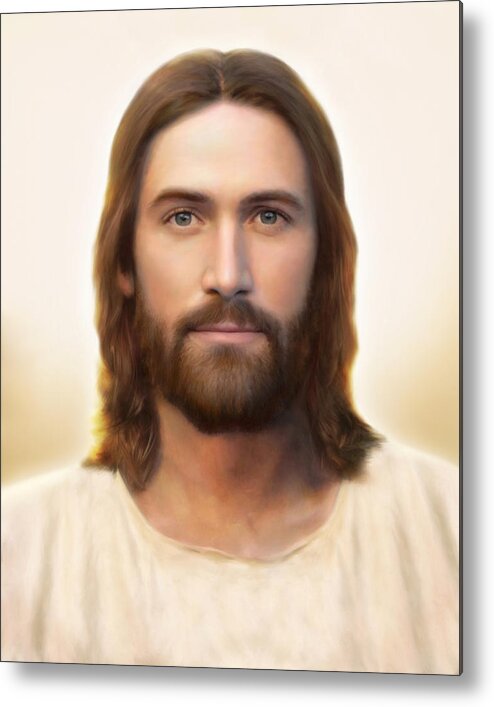 Jesus Metal Print featuring the painting Light of the World by Brent Borup