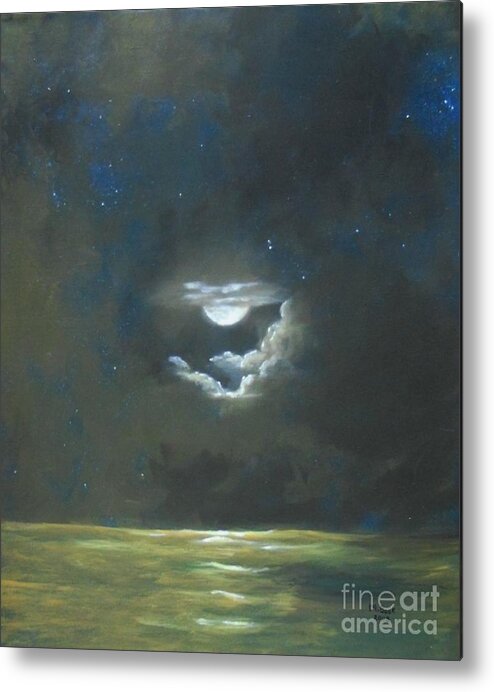 Seascape Metal Print featuring the painting Long Journey Home by Marlene Book