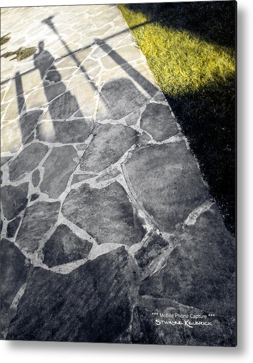 Mobile Phone Capture Metal Print featuring the photograph Long wait in the shade by Stwayne Keubrick