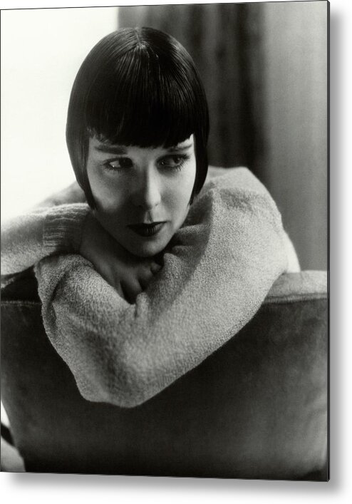 Actress Metal Print featuring the photograph Louise Brooks On A Chair by Edward Steichen