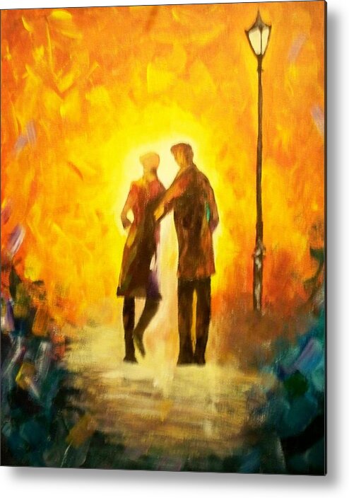 People Metal Print featuring the painting Love Glows by William Ravell