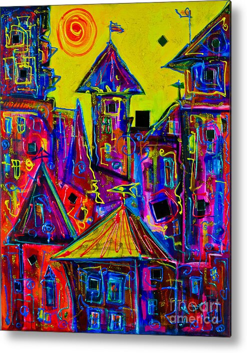  Metal Print featuring the painting Magic Town 2 by Maxim Komissarchik