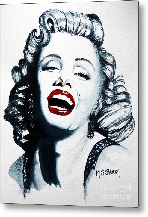 Legend Metal Print featuring the painting Marilyn Monroe by Maria Barry