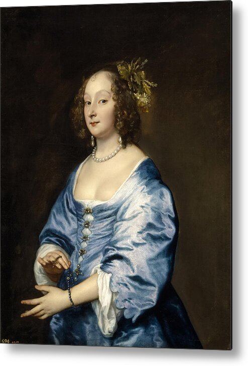 Anthony Van Dyck Metal Print featuring the painting Mary Ruthven Lady van Dyck by Anthony van Dyck