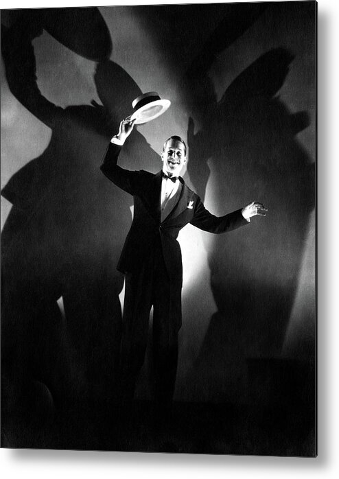 Entertainment Metal Print featuring the photograph Maurice Chevalier Holding A Boater Hat by Edward Steichen