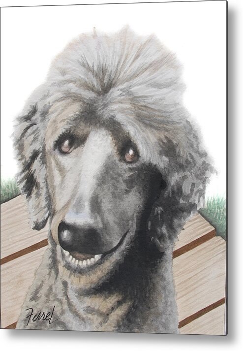 Dog Metal Print featuring the painting Max by Ferrel Cordle