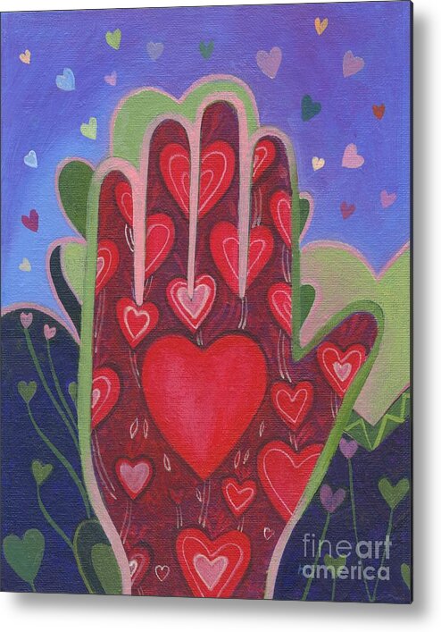 Love Metal Print featuring the painting May We Choose Love by Helena Tiainen