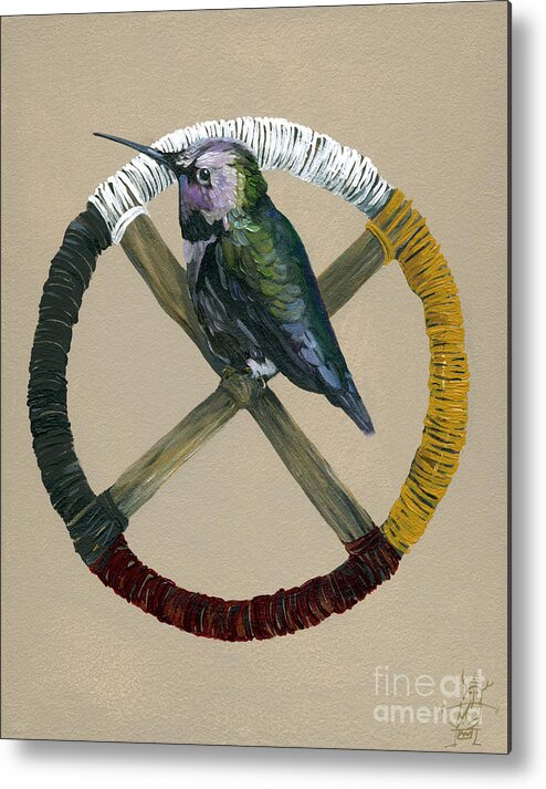 Medicine Wheel Metal Print featuring the painting Medicine Wheel by J W Baker