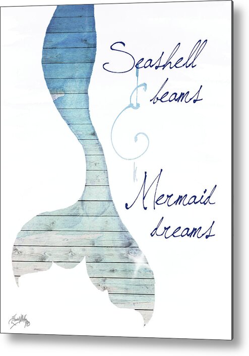 Seashells Metal Print featuring the painting Mermaid Dreams by Elizabeth Medley