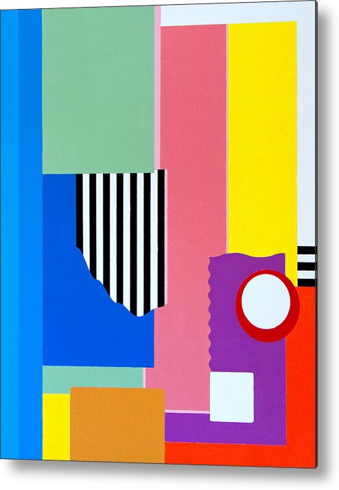 Geometric Metal Print featuring the painting Mid Century Compromise by Thomas Gronowski