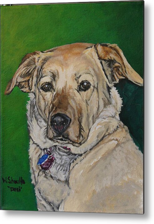 Dog Metal Print featuring the painting Molly by Wendy Shoults