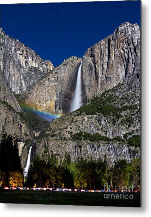 Night Metal Print featuring the photograph Moonbow by Vincent Bonafede