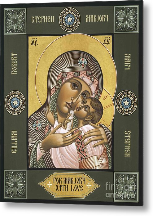 Mother Of God Metal Print featuring the painting Mother of Fairest Love 053 by William Hart McNichols