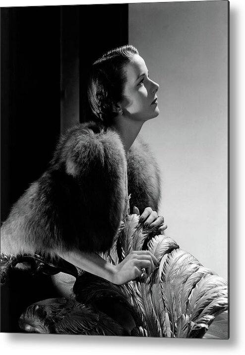 Accessories Metal Print featuring the photograph Mrs Marshall Hemingway by Horst P. Horst