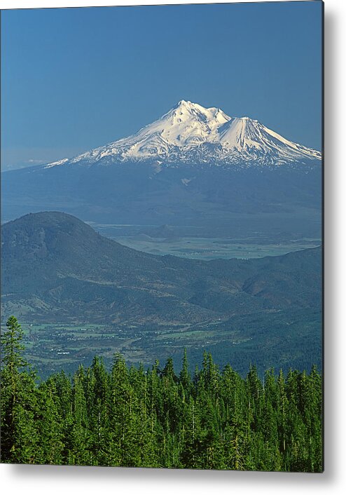 Mt. Shasta Metal Print featuring the photograph 1A5637-Mt. Shasta from Oregon by Ed Cooper Photography