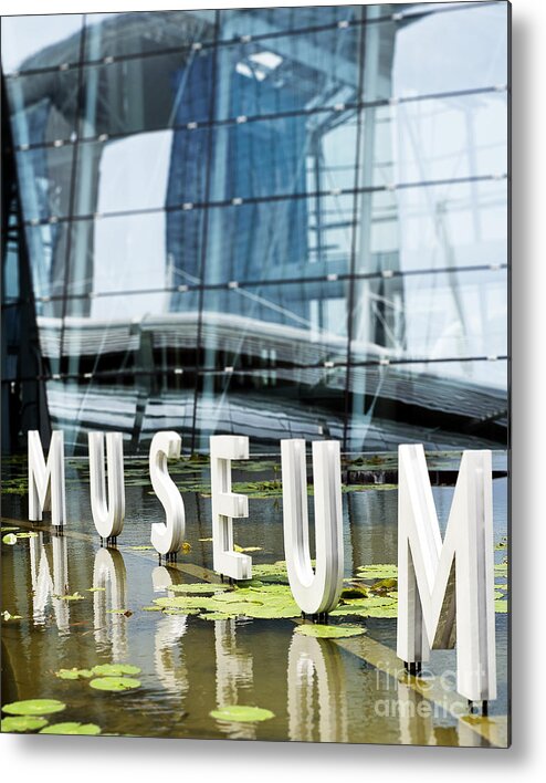 Photography Metal Print featuring the photograph Museum Reflection by Ivy Ho