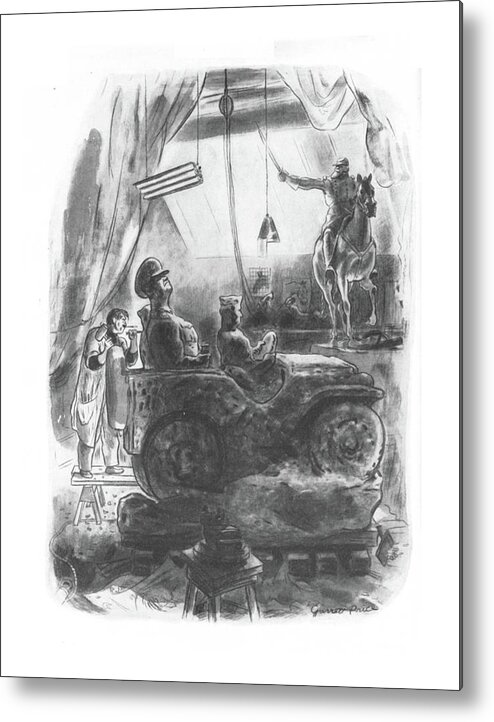 112636 Gpi Garrett Price Metal Print featuring the drawing New Yorker May 15th, 1943 by Garrett Price