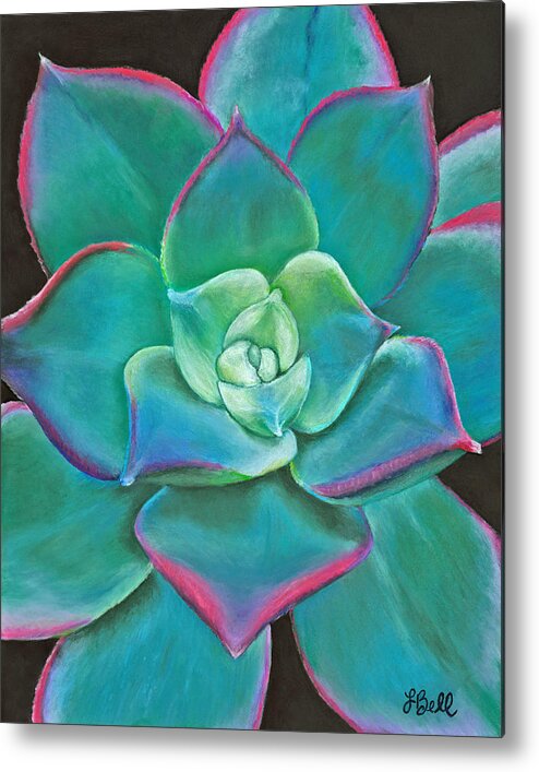 Succulent Metal Print featuring the drawing Opulence by Laura Bell