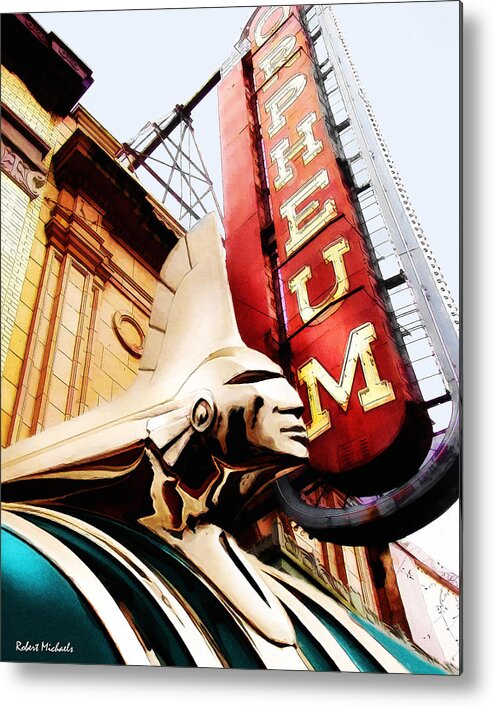 Digital Metal Print featuring the photograph Orpheum by Robert Michaels