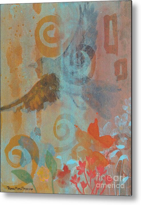 Libre Metal Print featuring the painting Pajaro Libre by Robin Pedrero