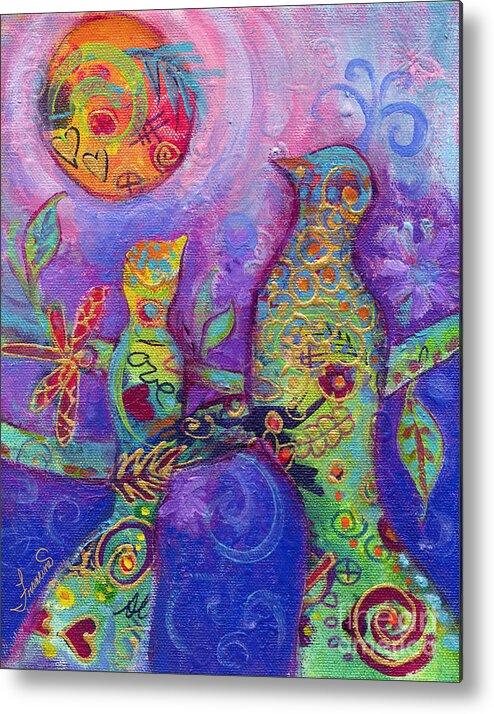 Acrylic Metal Print featuring the mixed media Pass the Wisdom Please by Francine Dufour Jones