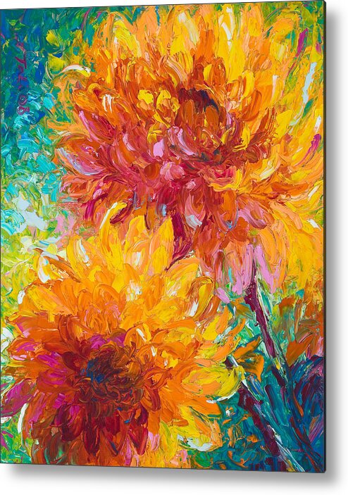 Dahlia Metal Print featuring the painting Passion by Talya Johnson
