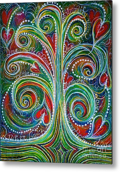 Deborha Kerr Paintings Metal Print featuring the painting Tree Of Life by Deborha Kerr