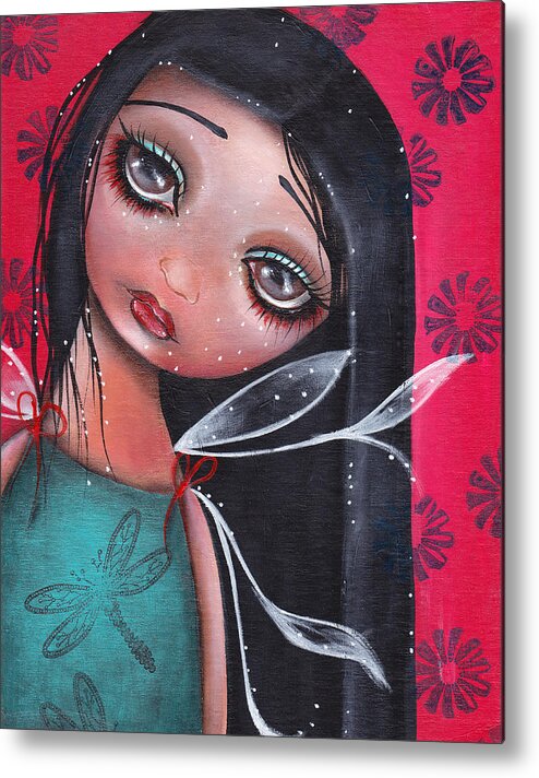 Fairy Metal Print featuring the painting Perla by Abril Andrade