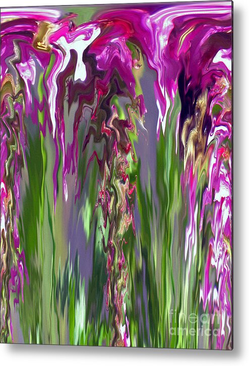 Organic Impressions Collection Metal Print featuring the photograph Pink And Green Floral by Cedric Hampton