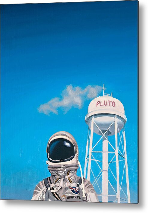 Astronaut Metal Print featuring the painting Pluto by Scott Listfield