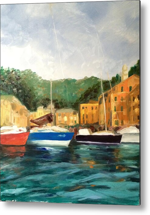  Metal Print featuring the painting Portofino II by Josef Kelly
