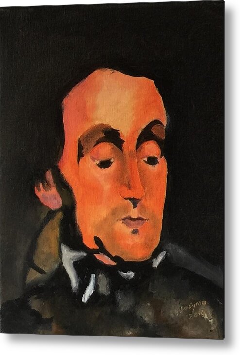 Art Metal Print featuring the painting Portrait Of An Actor by Ryszard Ludynia