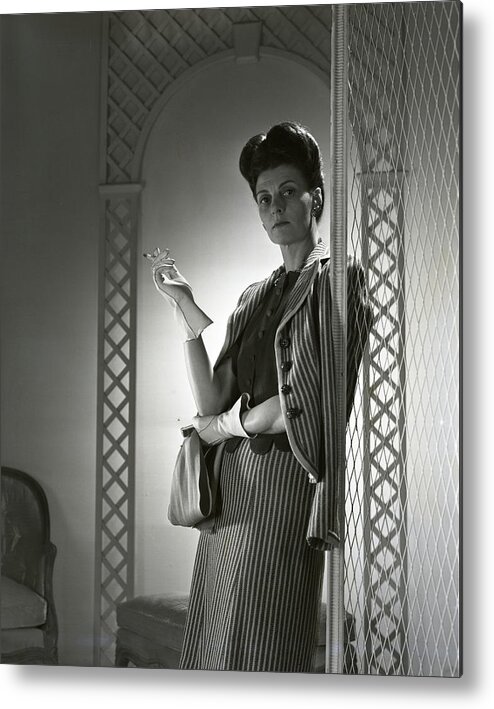 Bouffant Metal Print featuring the photograph Portrait Of Mrs. Michael Arlen by Horst P. Horst