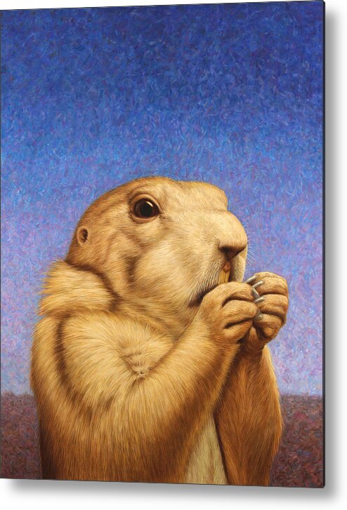 Prairie Dog Metal Poster featuring the painting Prairie Dog by James W Johnson