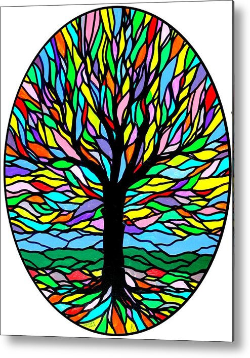 Tree Metal Print featuring the painting Prayer Tree by Jim Harris