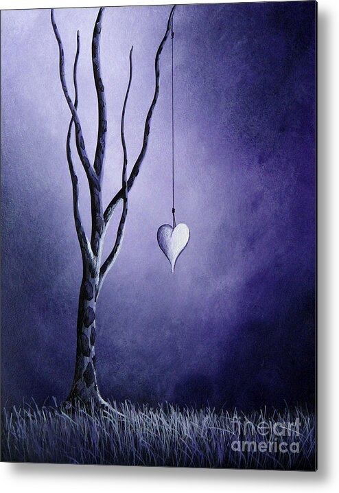 Abstract Metal Print featuring the painting Purple Love by Shawna Erback by Moonlight Art Parlour