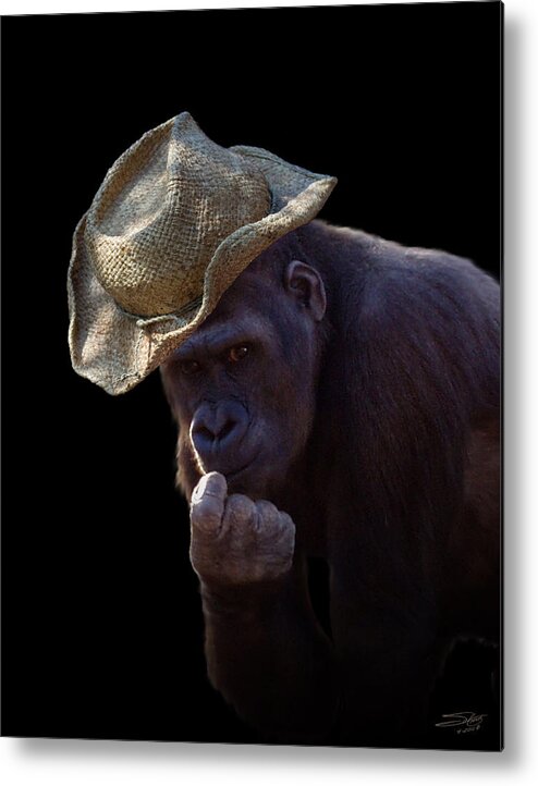 Hat Metal Print featuring the photograph Put on Your Thinking Cap by M Spadecaller