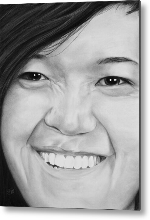 Portraits Metal Print featuring the drawing Rachel by Jessica Tookey