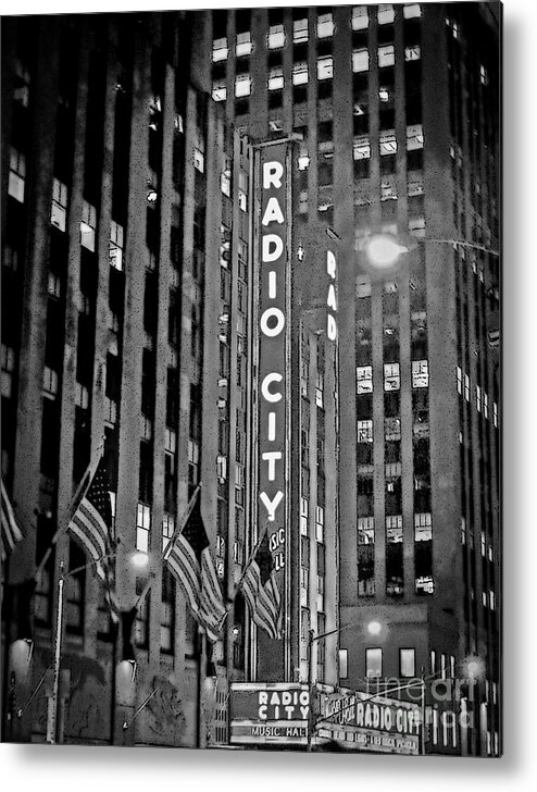 Radio City Music Hall Metal Print featuring the photograph Radio City Music Hall by Kerri Farley