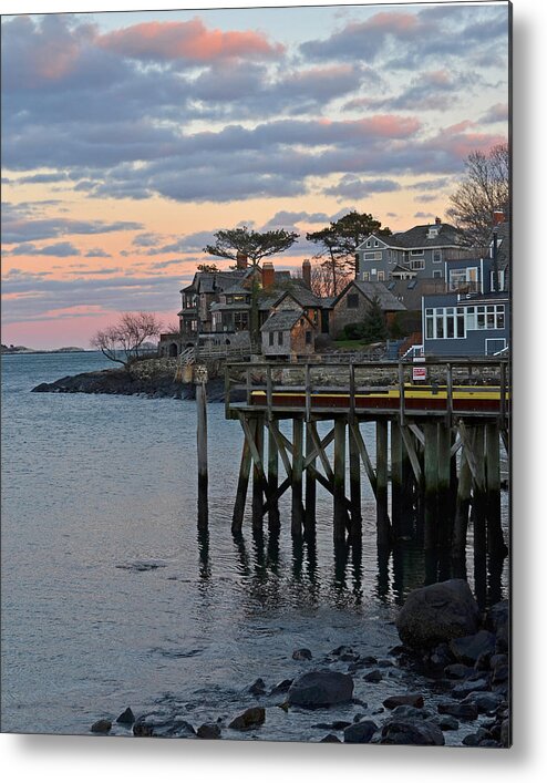 Marblehead Metal Print featuring the photograph Red sky over Marblehead by Toby McGuire