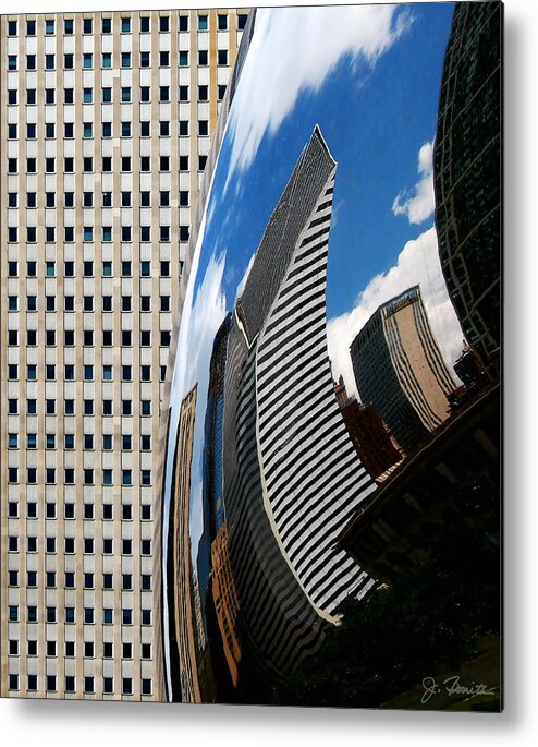 The Bean Metal Print featuring the photograph Reflected City by Joe Bonita