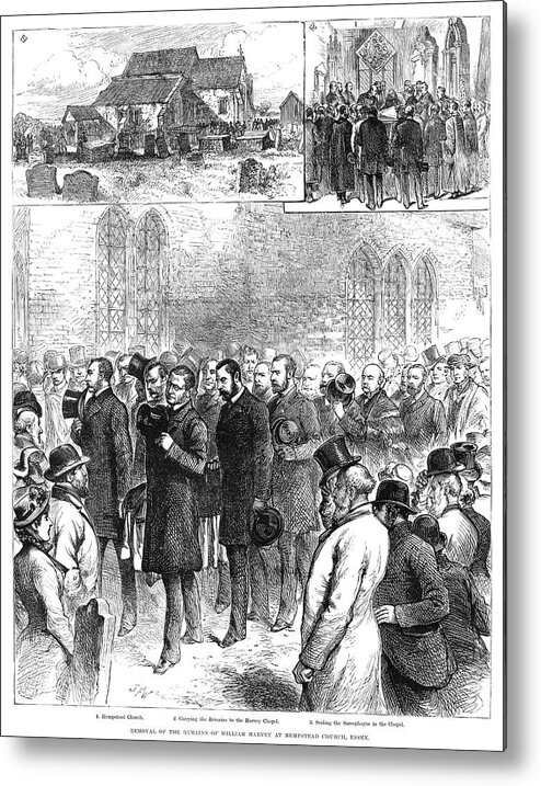 17th Century Metal Print featuring the painting Reinterment, 1883 by Granger