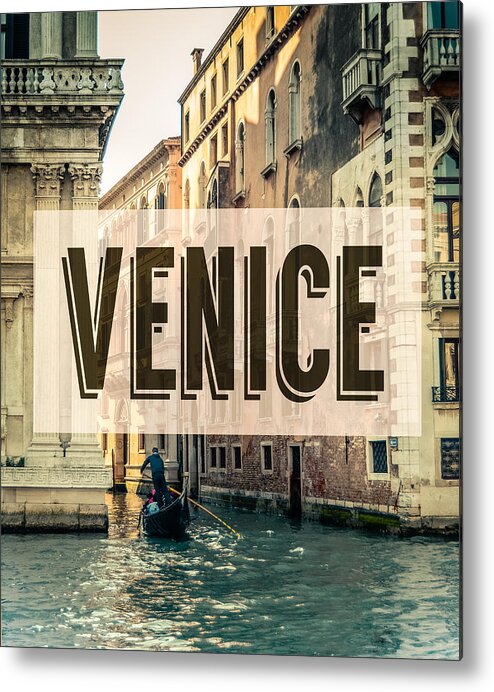 Aged Metal Print featuring the photograph Retro Venice Grand Canal Poster by Mr Doomits