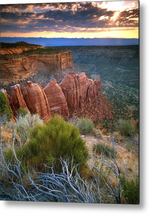 Colorado National Monument Metal Print featuring the photograph Rim Drive Sunrise by Ray Mathis