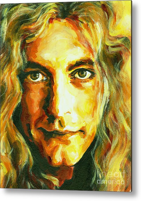 Tanya Metal Print featuring the painting Robert Plant. The Enchanter by Tanya Filichkin